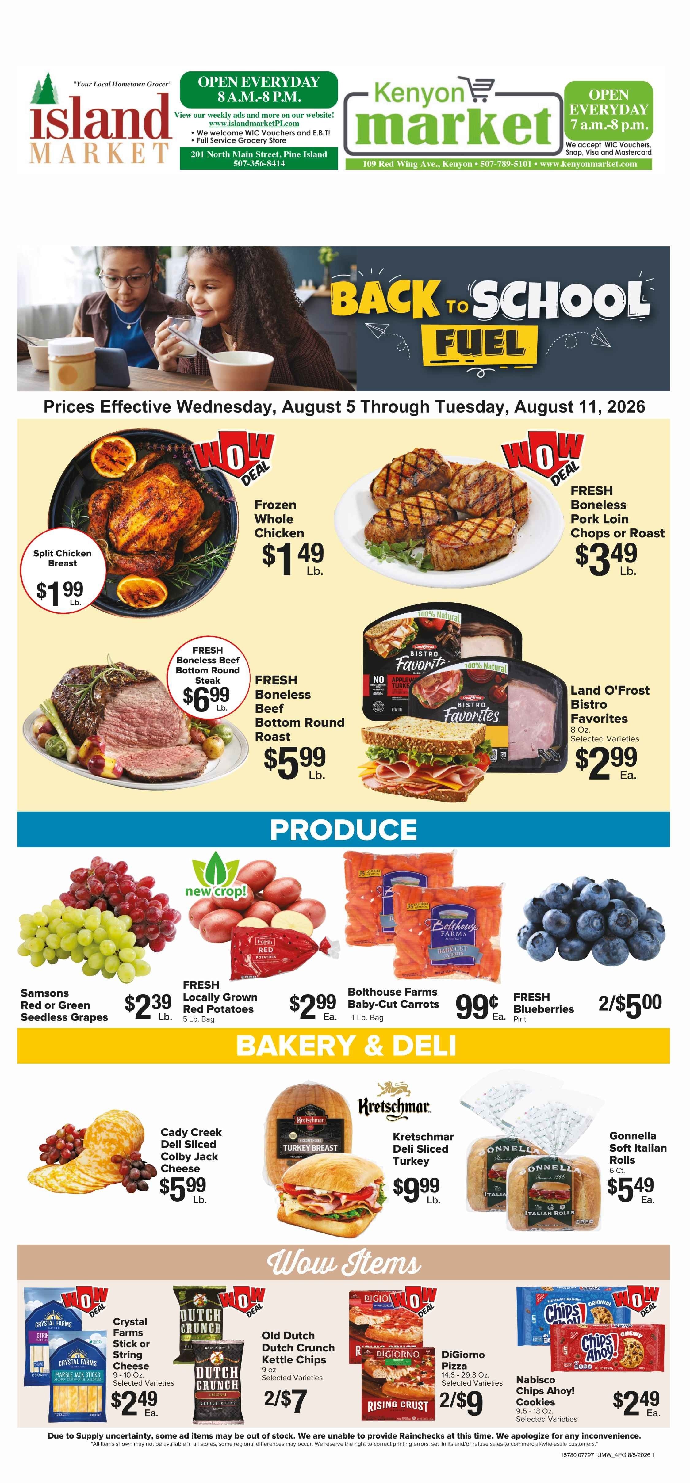 Island Market Weekly Ad August 5 - 11, 2026