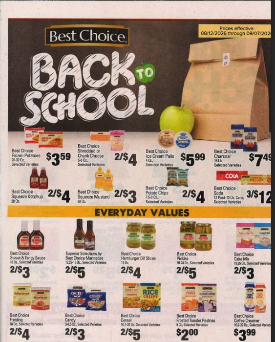 Red's Hometown Market Back to School Weekly Ad August 12 - September 7, 2026