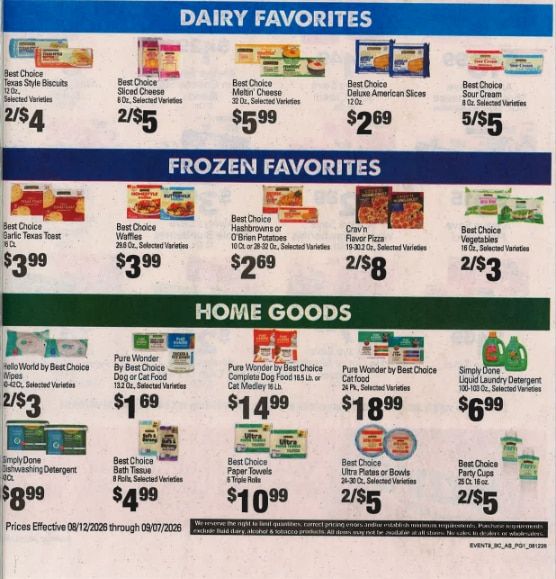 Red's Hometown Market Back to School Weekly Ad August 12 - September 7, 2026