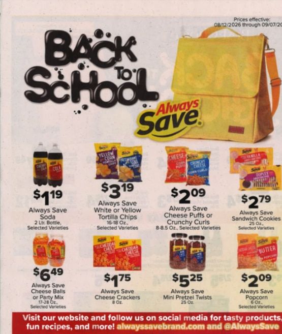 Red's Hometown Market Back to School Weekly Ad August 12 - September 7, 2026