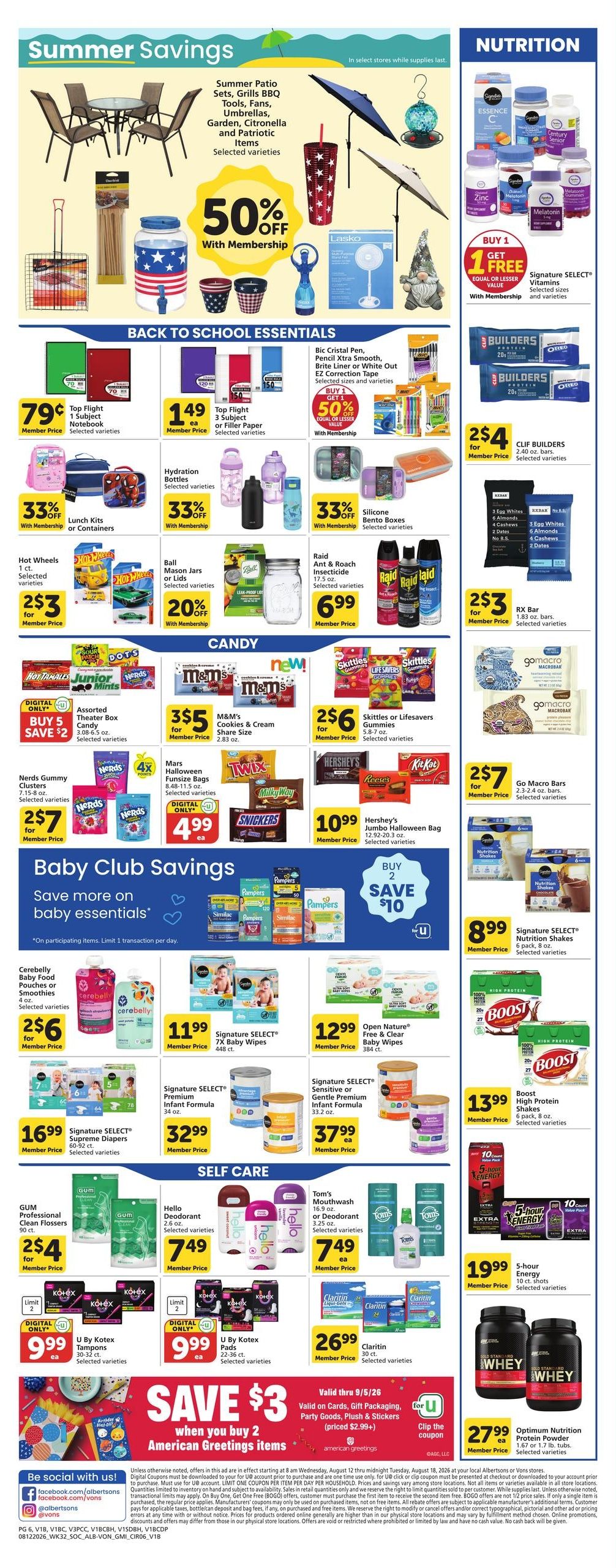 Albertsons (Anaheim Area, CA) Weekly Ad August 12 - 18, 2026