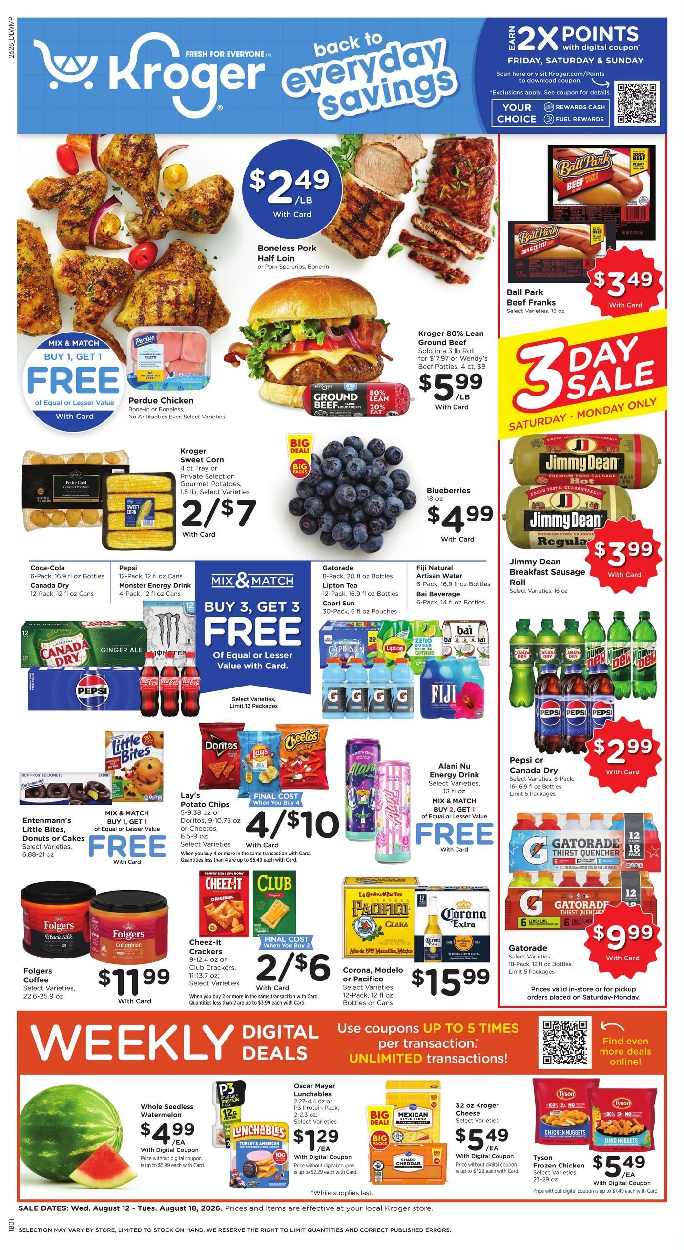 Kroger (West Memphis–Memphis Area, AR–TN) Weekly Ad August 12 - 18, 2026