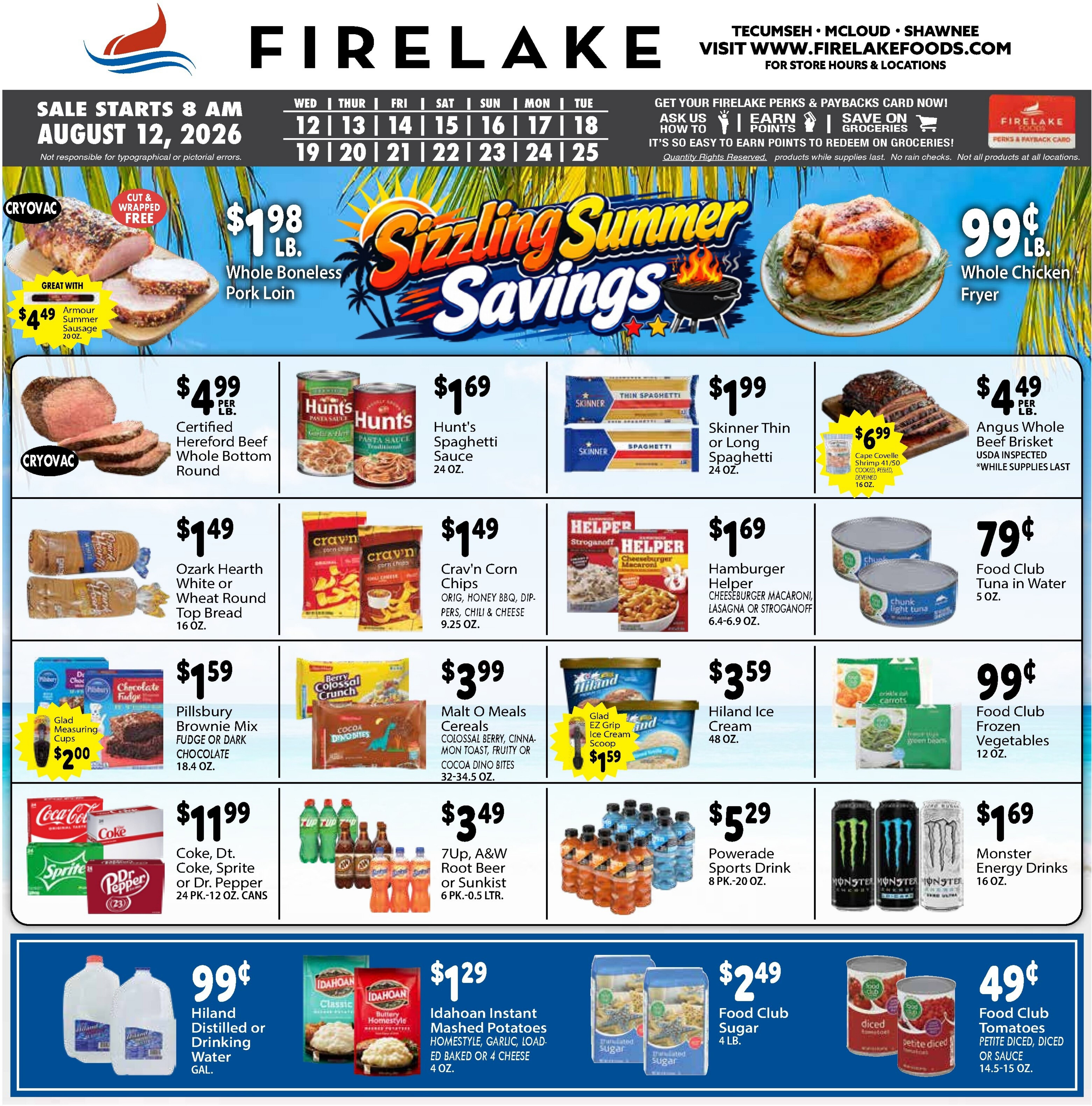 FireLake Discount Foods Weekly Ad August 12 - 18, 2026