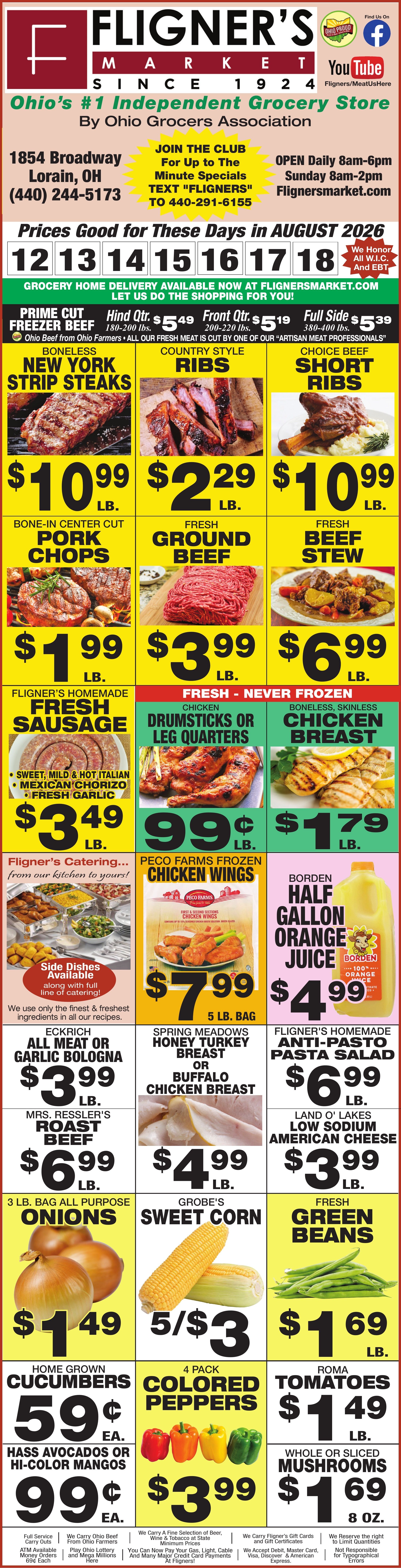 Fligner's Market Weekly Ad August 12 - 18, 2026