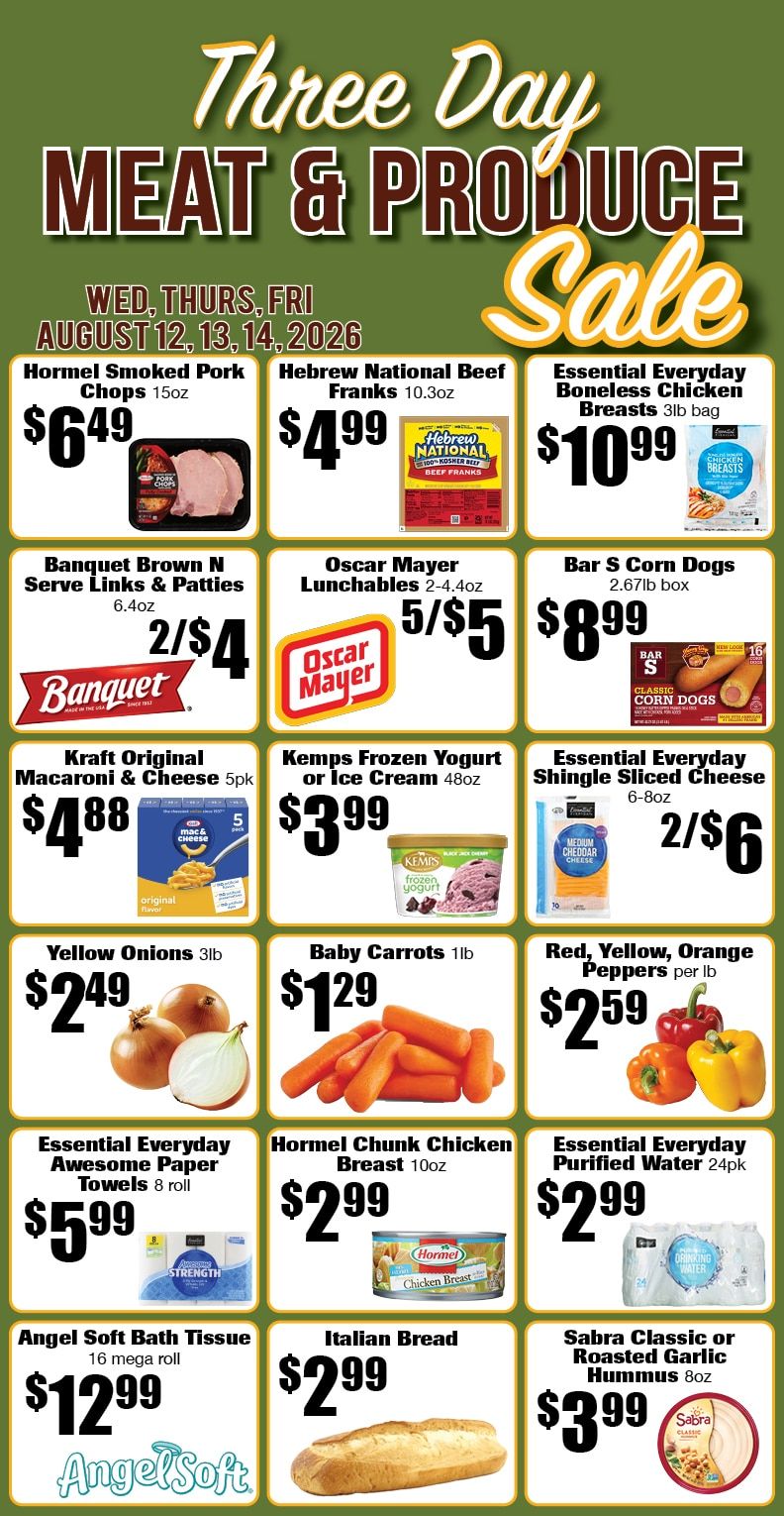 Tom's Food Market Weekly Ad August 10 - 15, 2026