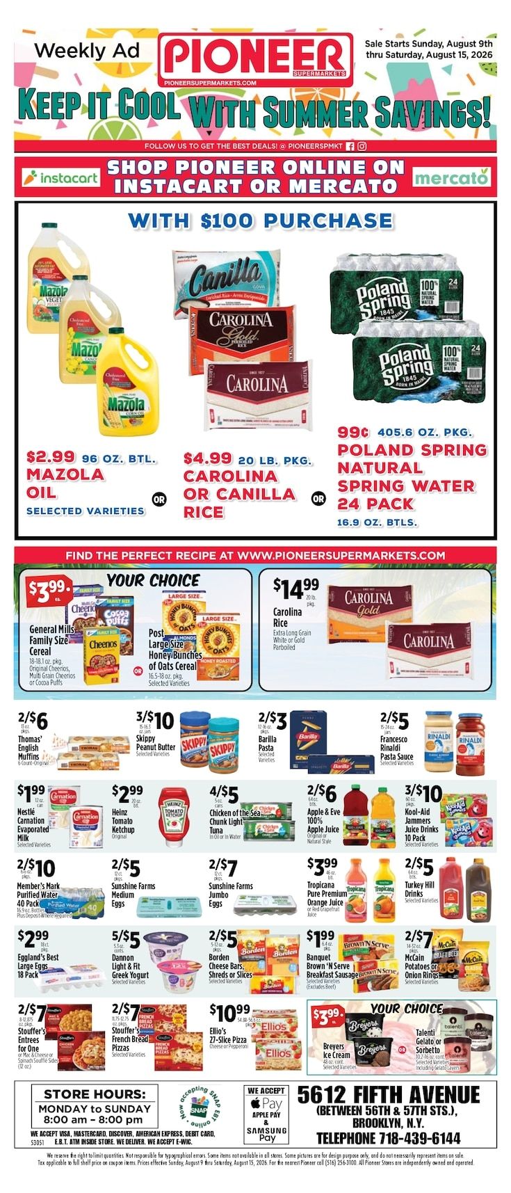 Pioneer on 5th Weekly Ad August 9 - 15, 2026