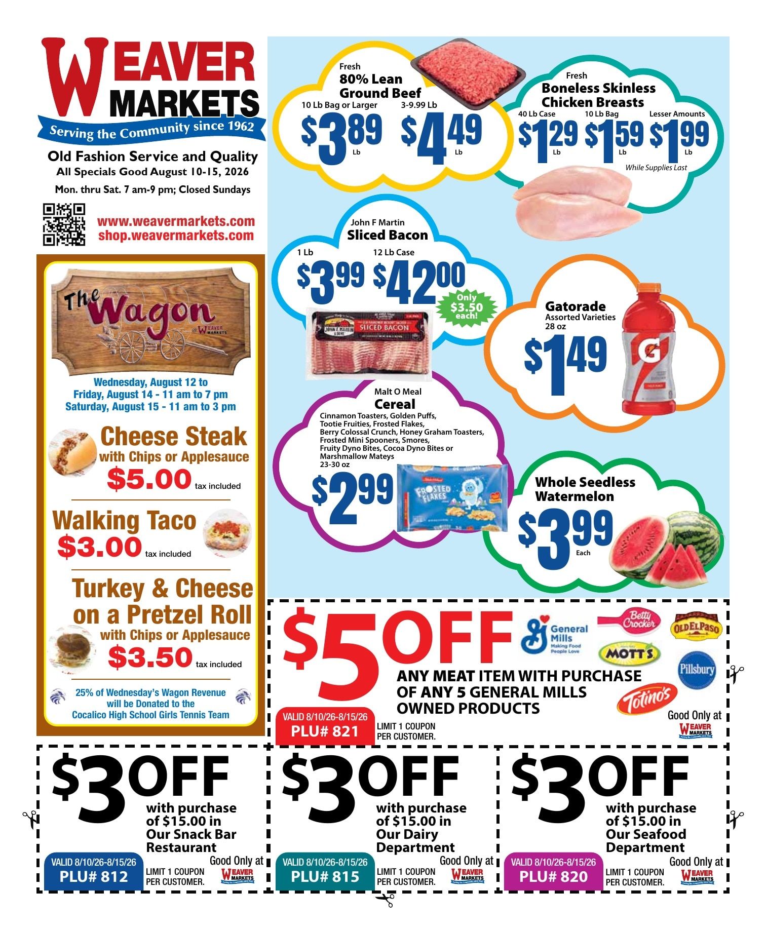 Weaver Markets Weekly Ad August 10 - 15, 2026