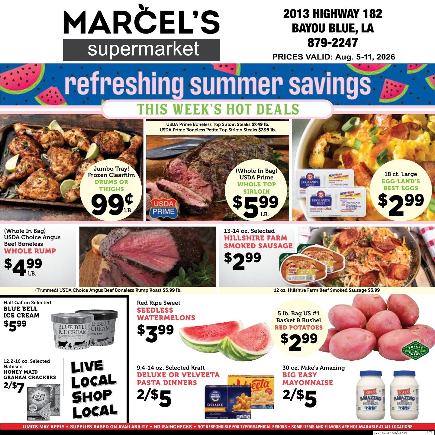 Marcel's Supermarket Weekly Ad August 5 - 11, 2026