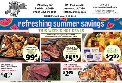 Raintree Market Weekly Ad August 5 - 11, 2026
