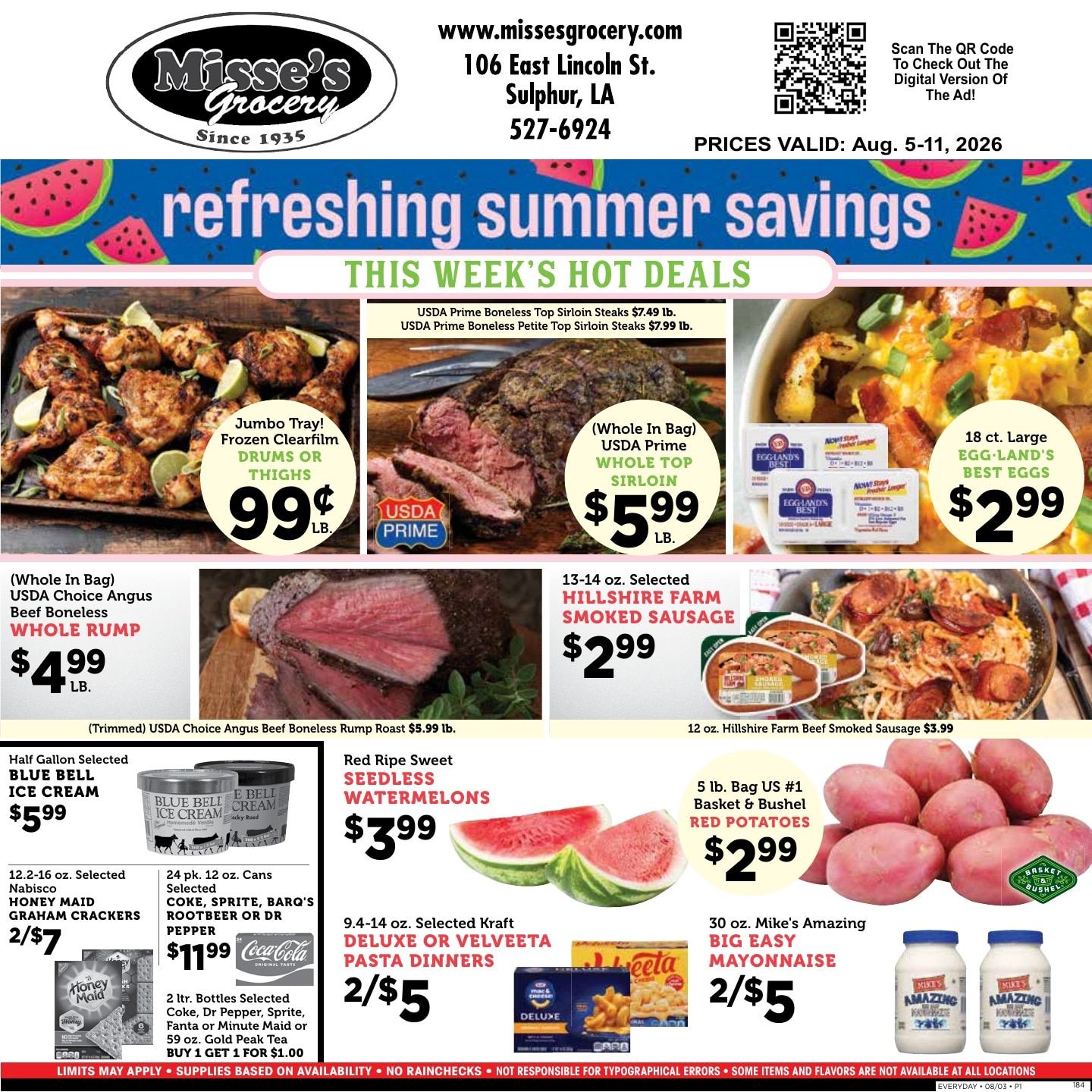 Misse's Grocery Weekly Ad August 5 - 11, 2026