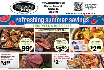 Misse's Grocery Weekly Ad August 5 - 11, 2026