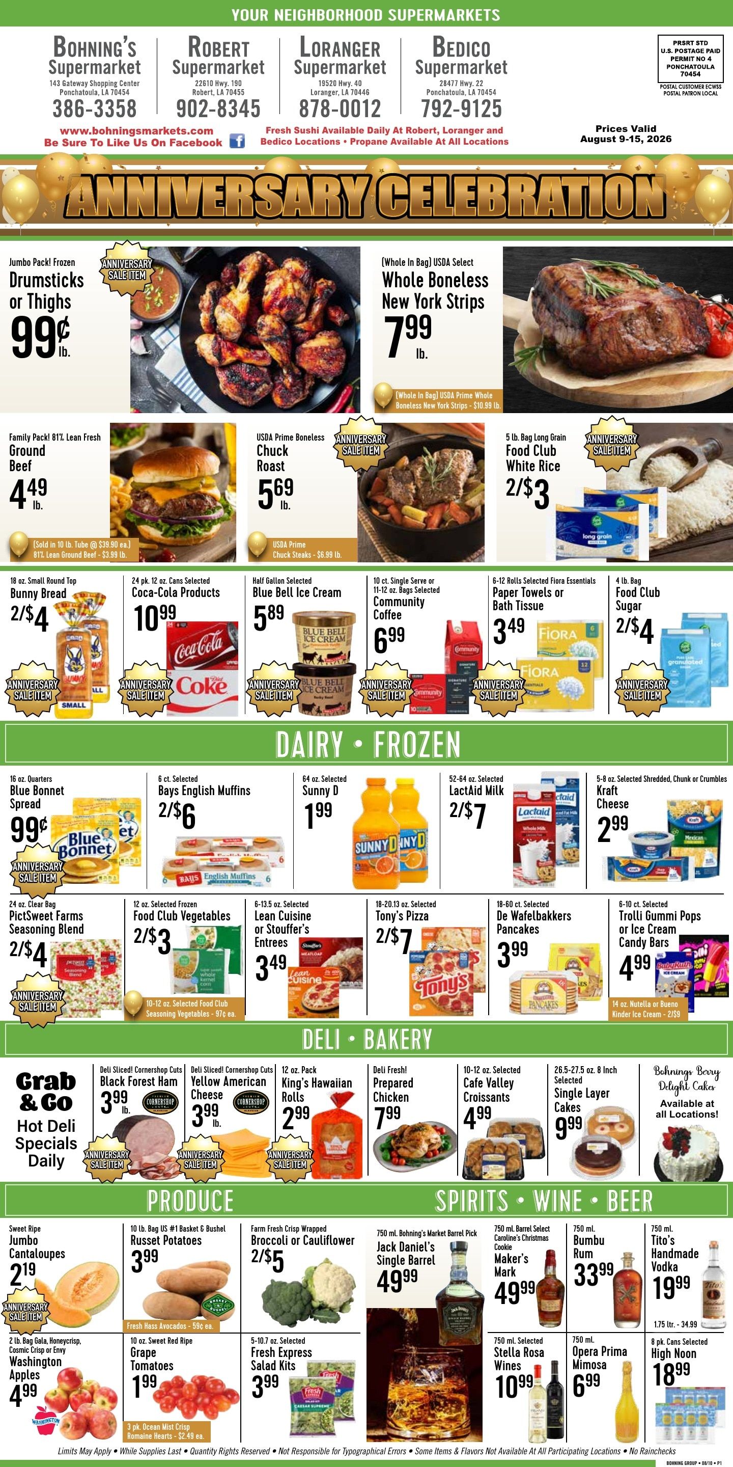 Robert Supermarket Weekly Ad August 9 - 15, 2026