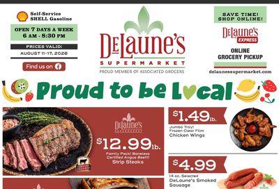 Delaune's Supermarket Weekly Ad August 11 - 17, 2026