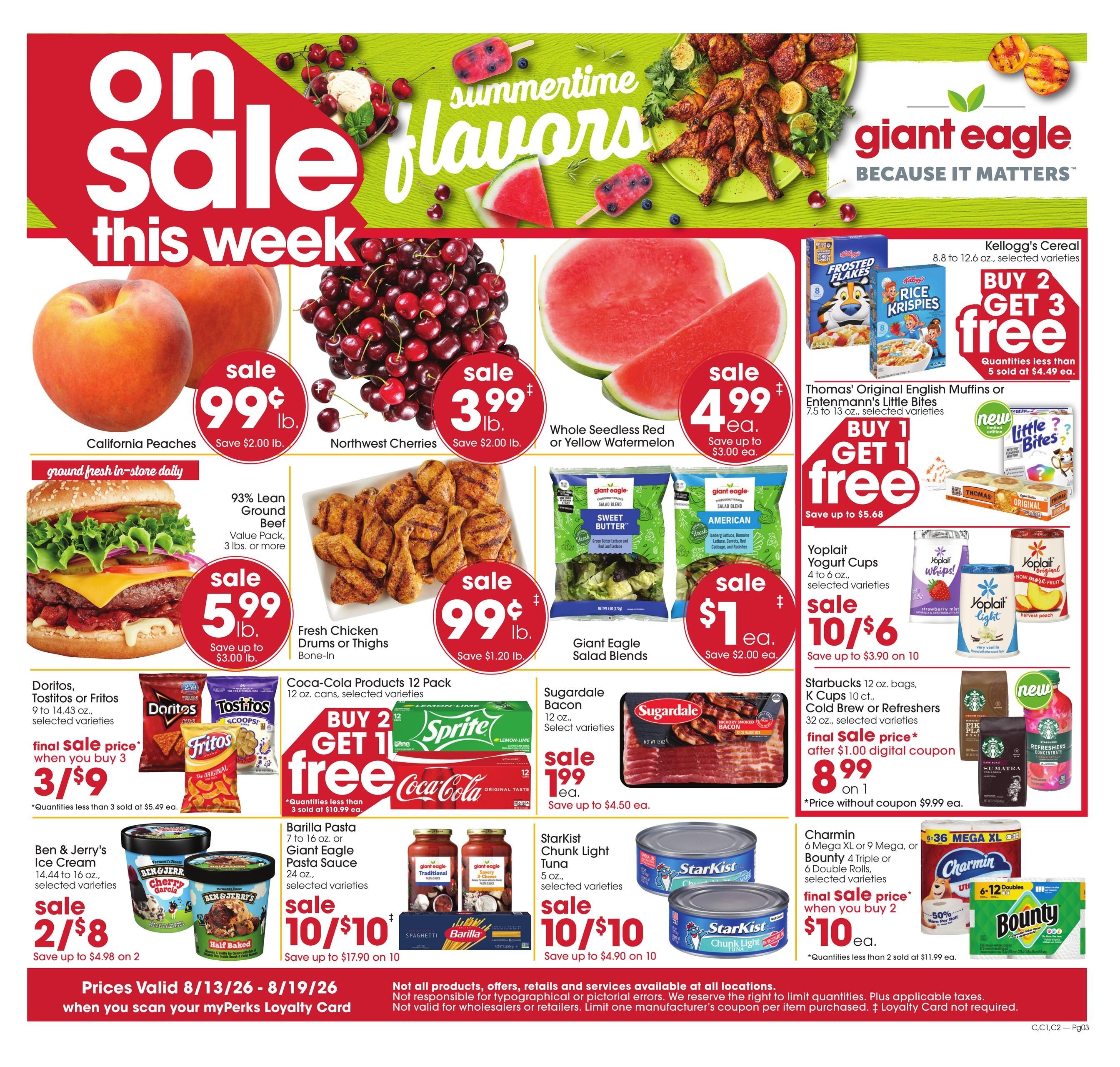 Giant Eagle (Cleveland Area, OH) Weekly Ad August 13 - 19, 2026