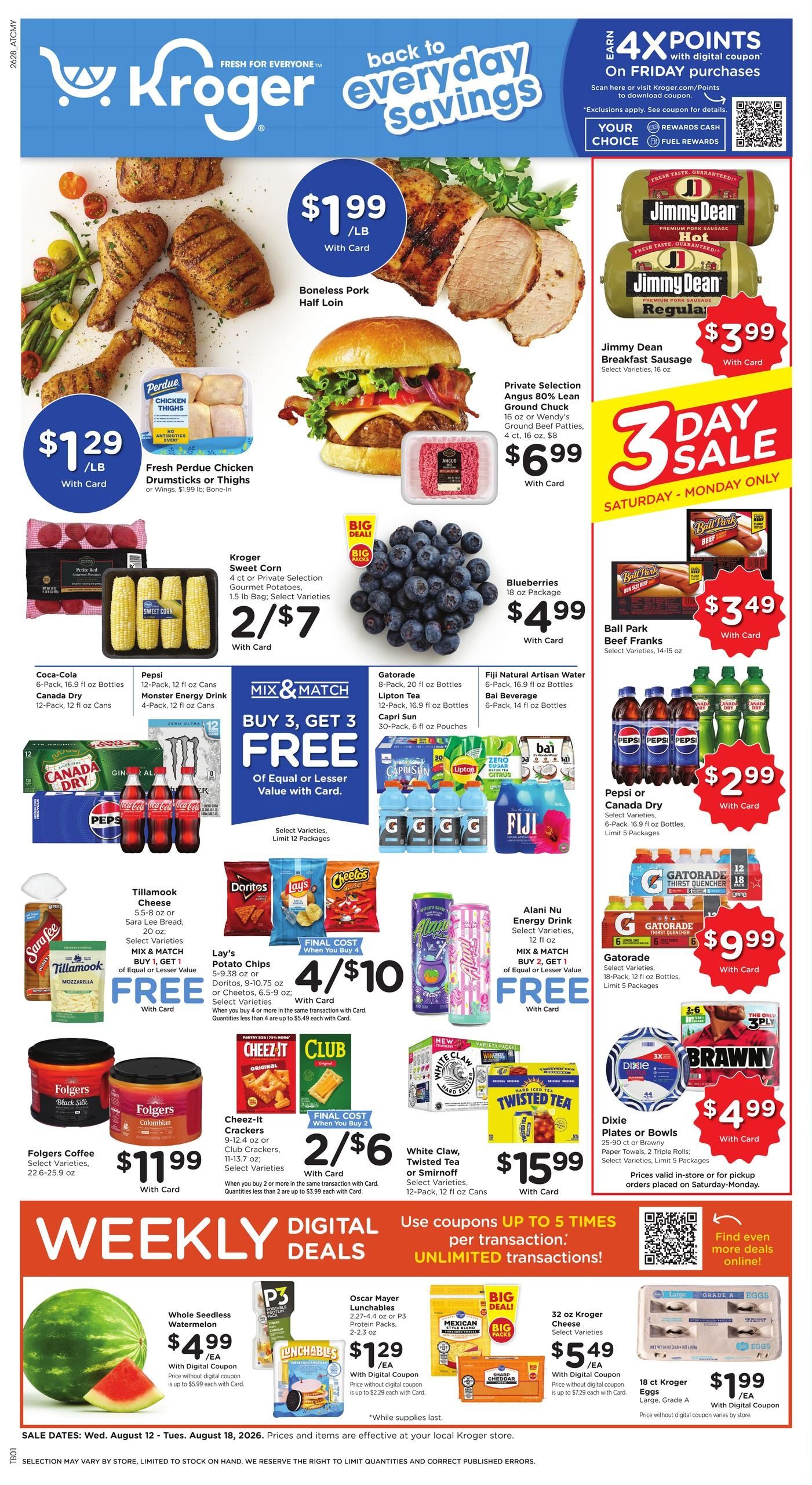 Kroger (Dalton–Centre Area, AL–GA) Weekly Ad August 12 - 18, 2026