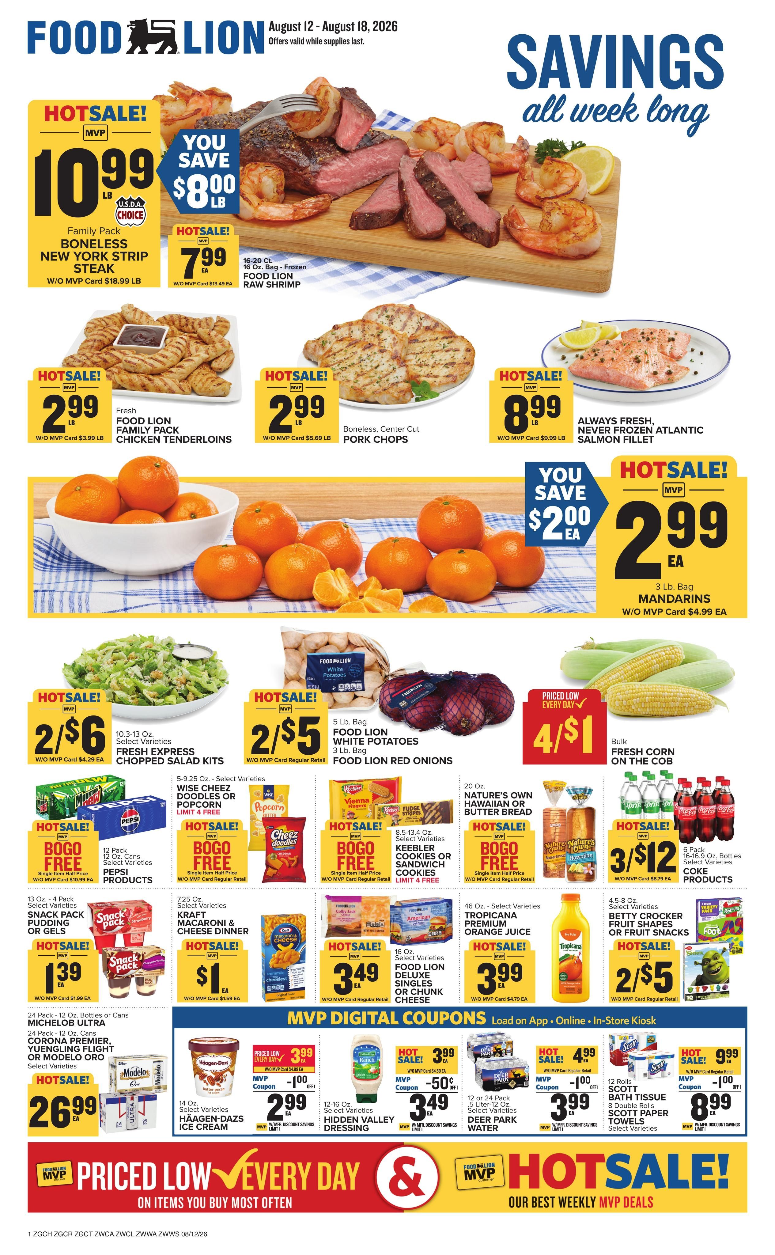 Food Lion (Dalton Area, GA) Weekly Ad August 12 - 18, 2026