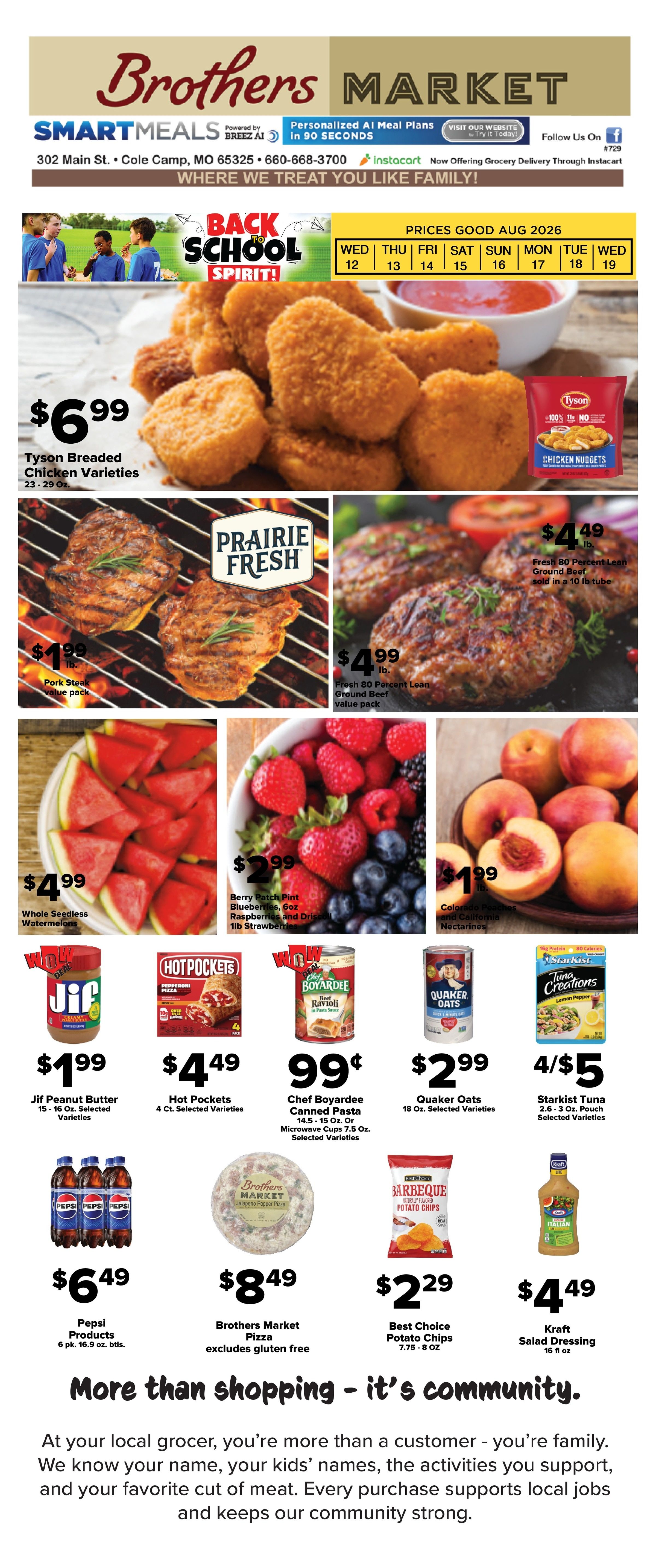 Brothers Market (Cole Camp, MO) Weekly Ad August 12 - 19, 2026