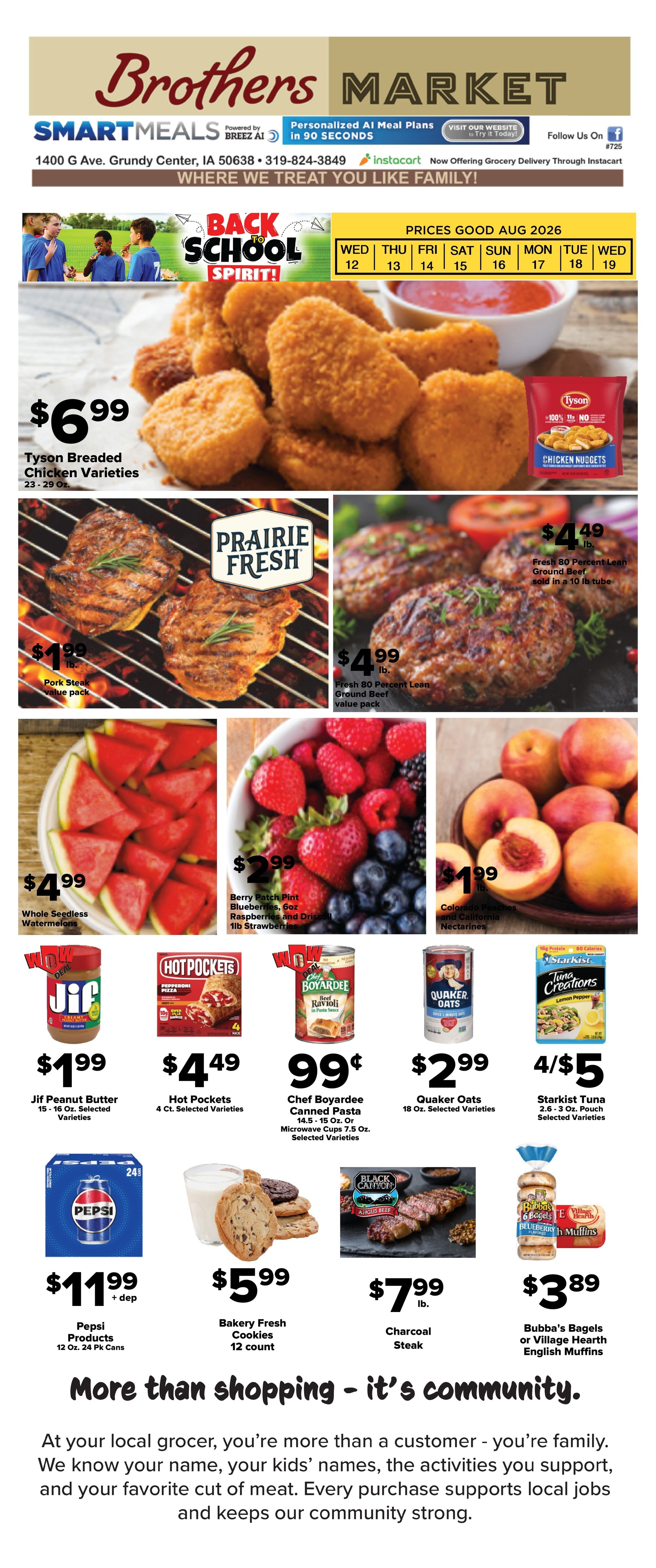 Brothers Market (Grundy Center, IA) Weekly Ad August 12 - 19, 2026