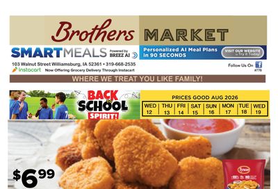 Brothers Market (Williamsburg, IA) Weekly Ad August 12 - 19, 2026