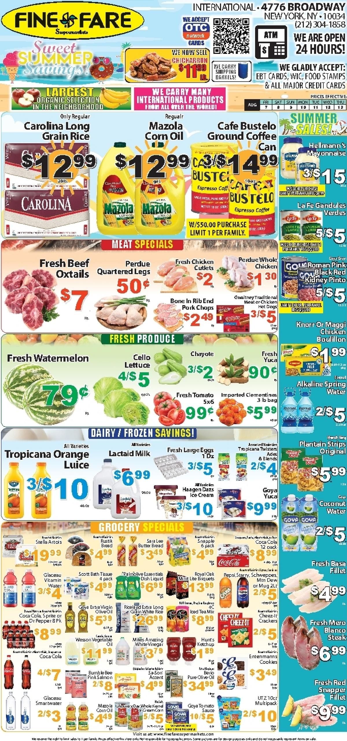 Fine Fare Supermarkets Weekly Ad August 7 - 13, 2026