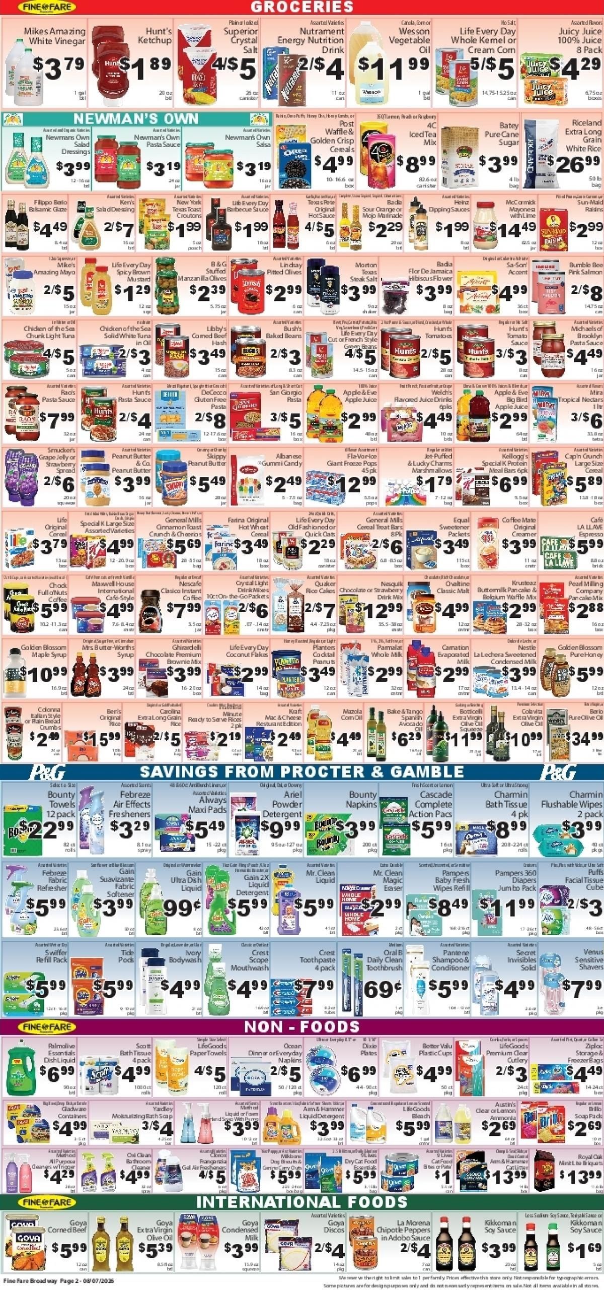 Fine Fare Supermarkets Weekly Ad August 7 - 13, 2026