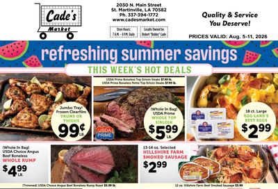 Cade's Market Weekly Ad August 5 - 11, 2026