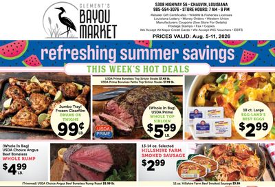 Clement's Bayou Market Weekly Ad August 5 - 11, 2026