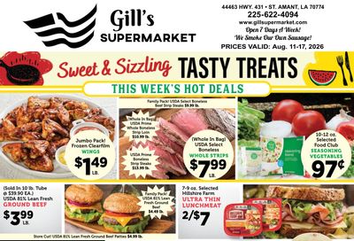 Gill's Supermarket Weekly Ad August 11 - 17, 2026