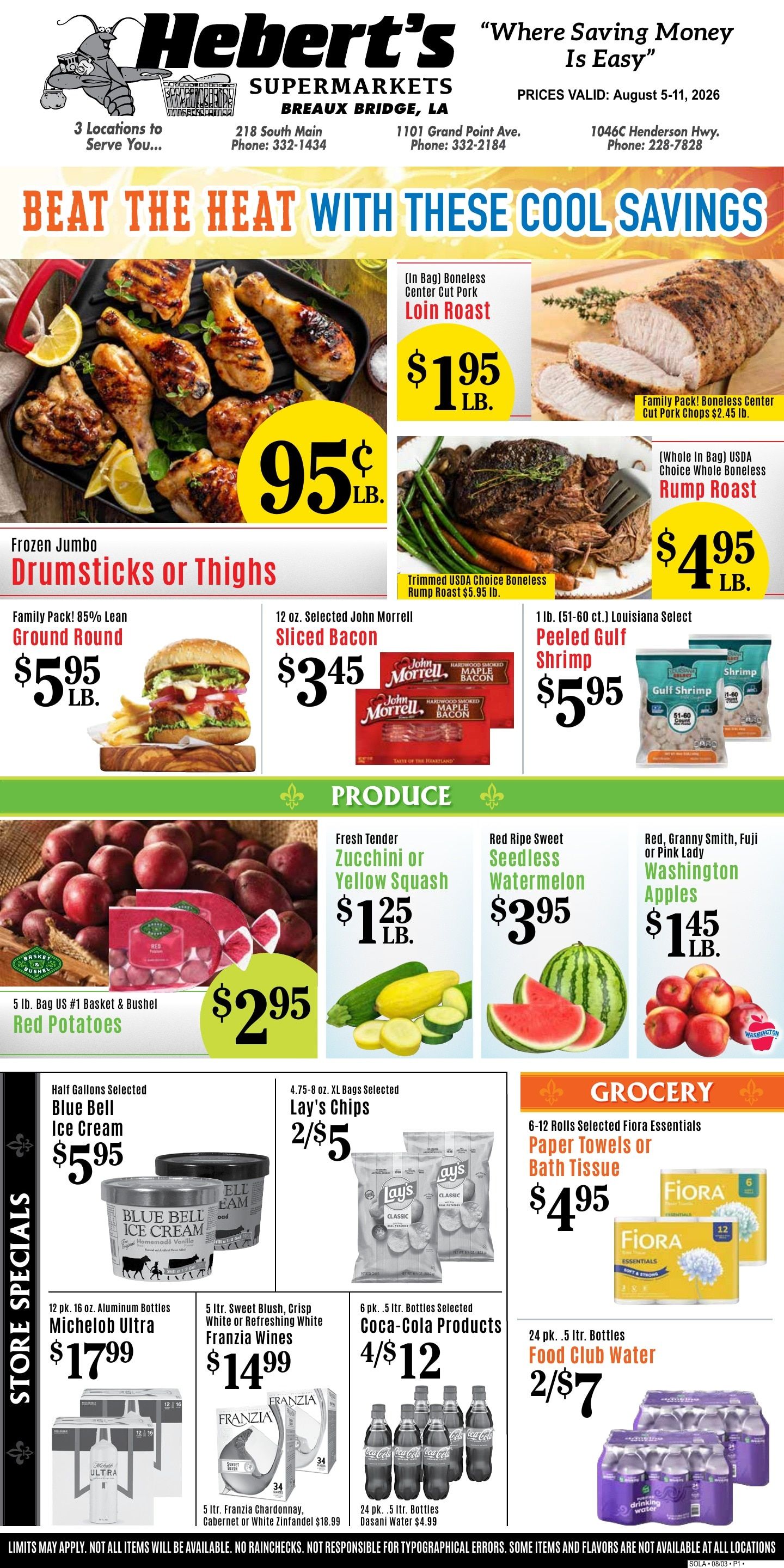 Hebert's Supermarket Weekly Ad August 5 - 11, 2026