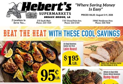 Hebert's Supermarket Weekly Ad August 5 - 11, 2026