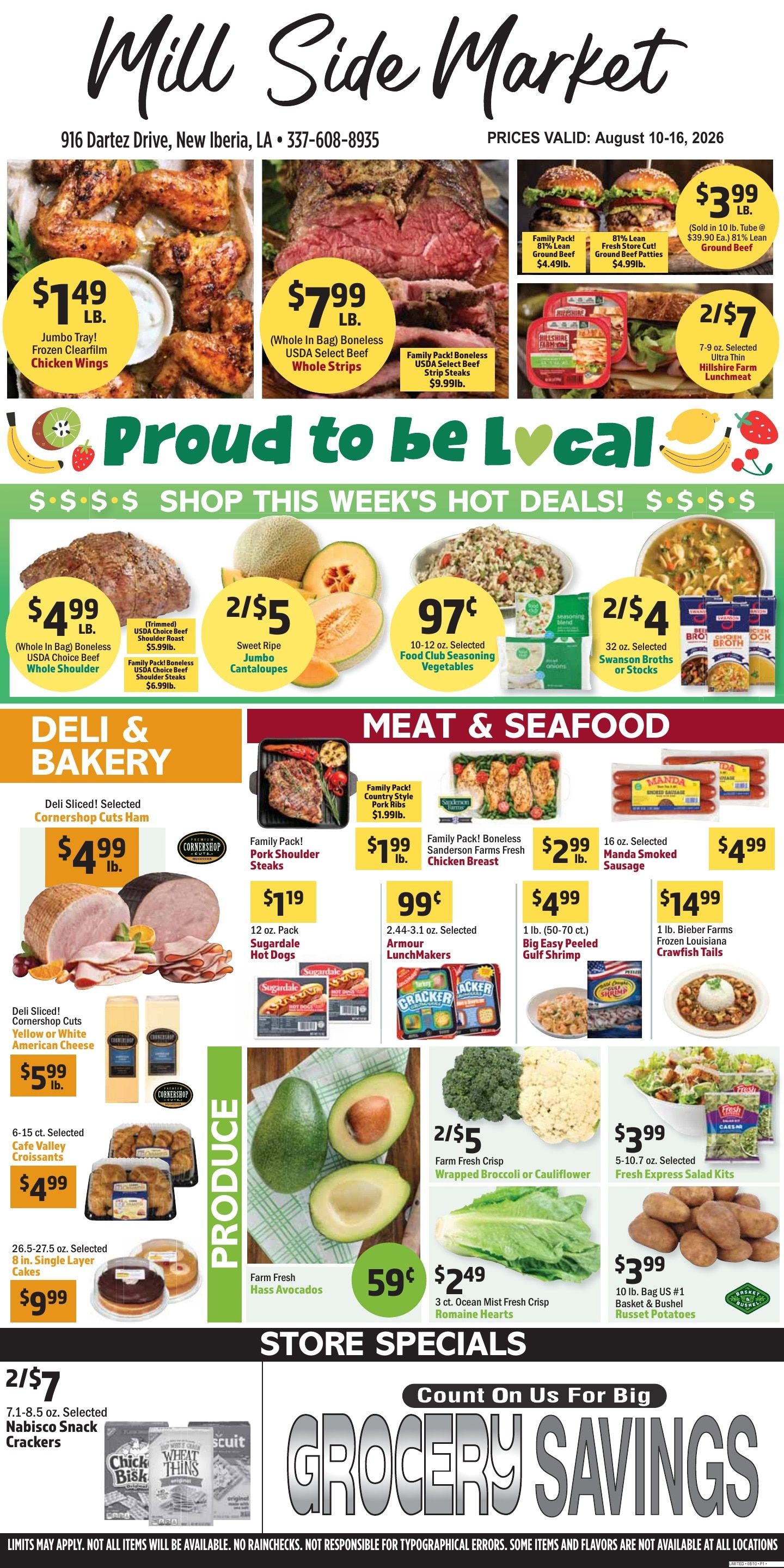 Mill Side Market Weekly Ad August 10 - 16, 2026