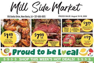 Mill Side Market Weekly Ad August 10 - 16, 2026