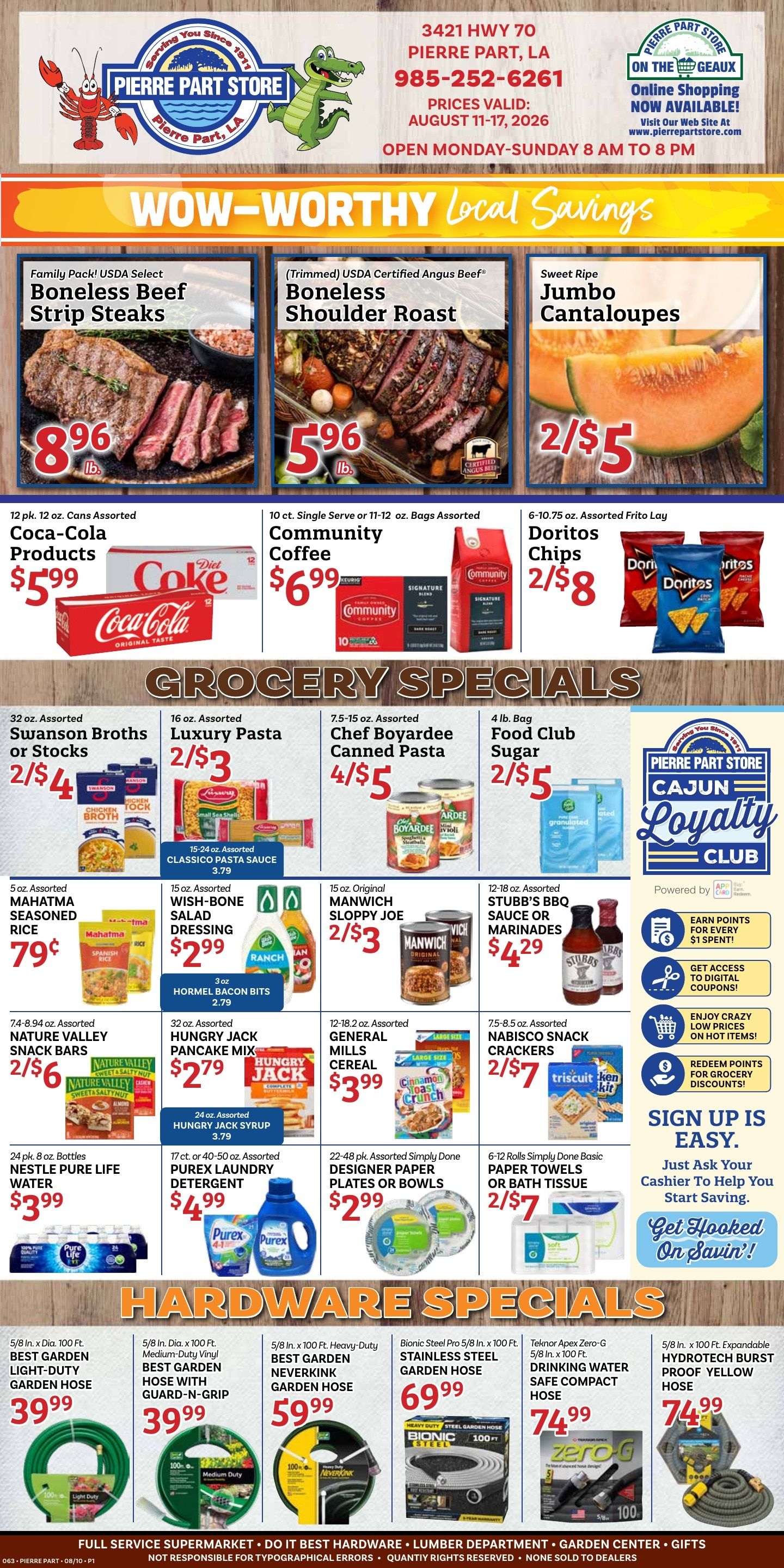 Pierre Part Store Weekly Ad August 11 - 17, 2026