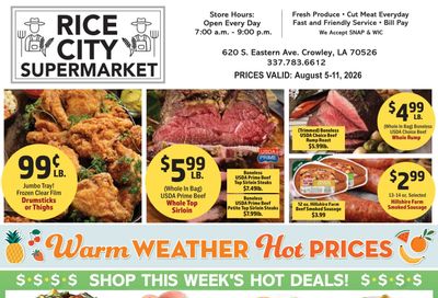 Rice City Supermarket Weekly Ad August 5 - 11, 2026