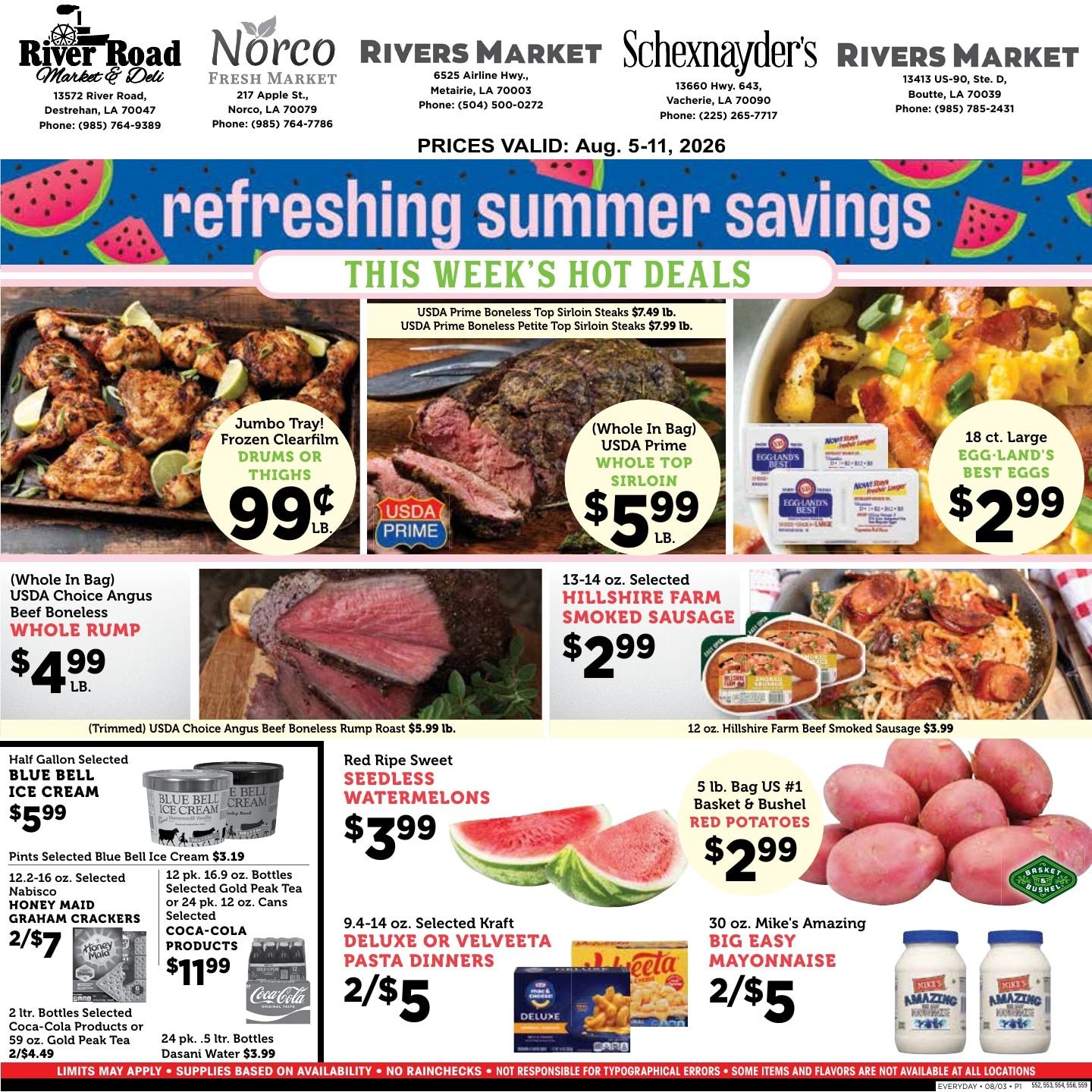 River Road Market and Deli Weekly Ad August 5 - 11, 2026