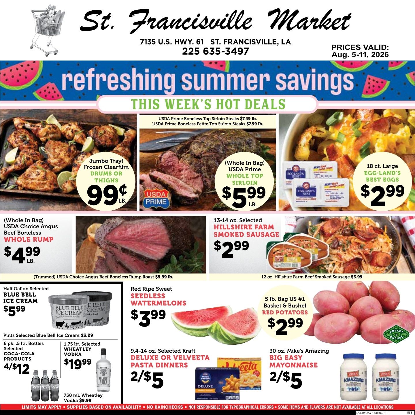 St. Francisville Market Weekly Ad August 5 - 11, 2026