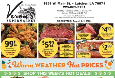 Veron's Supermarket Weekly Ad August 5 - 11, 2026