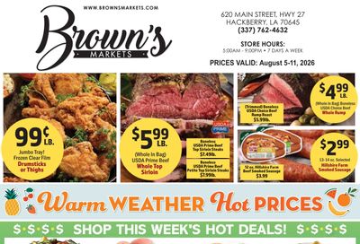Brown's Food Center Weekly Ad August 5 - 11, 2026