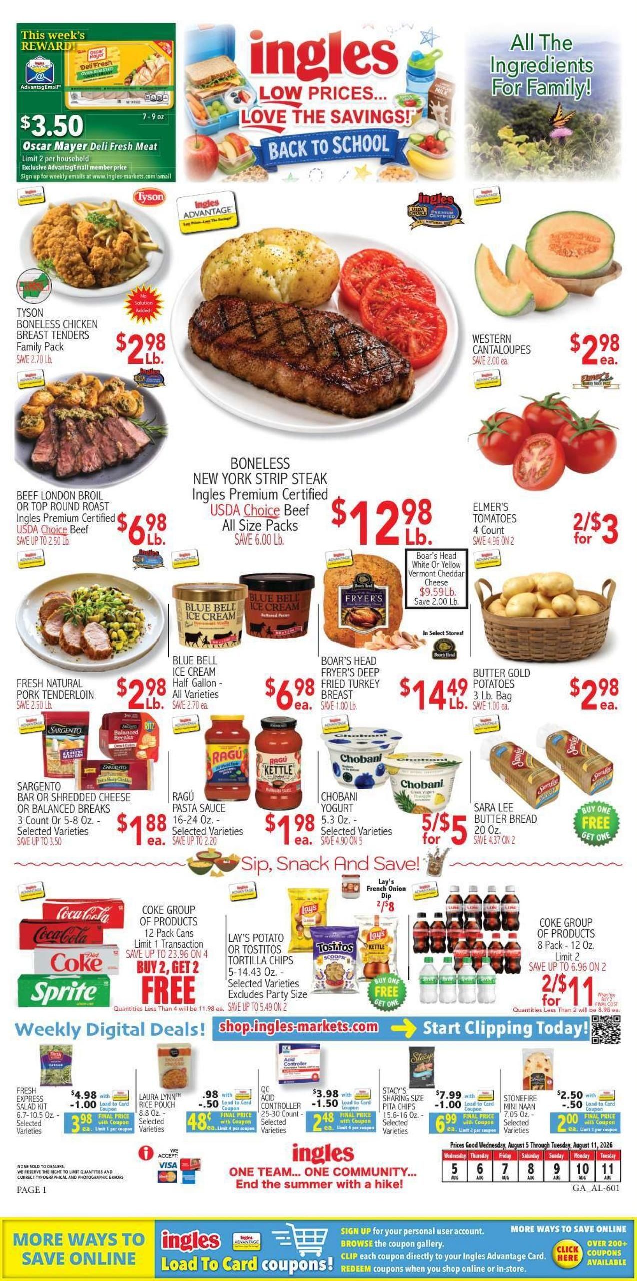 Ingles Markets Weekly Ad August 5 - 11, 2026