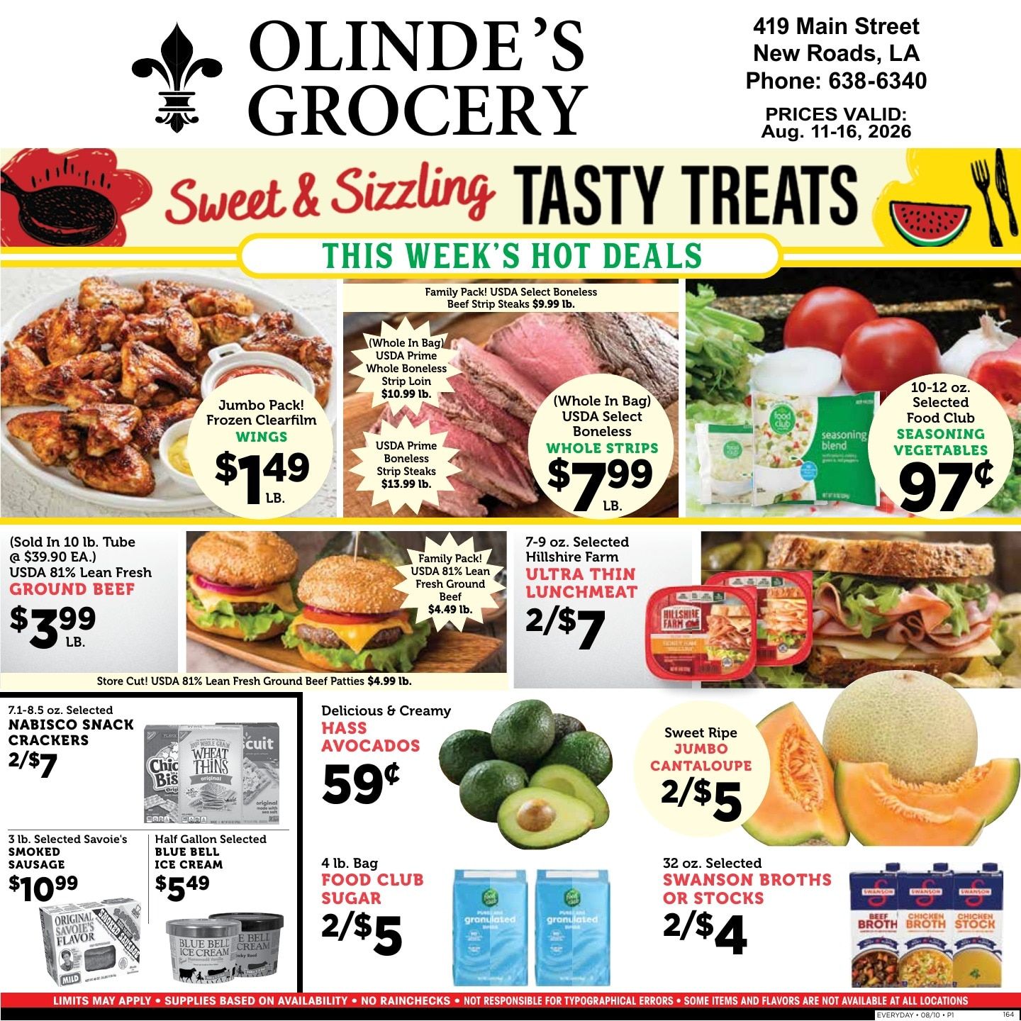 Olinde's Grocery Weekly Ad August 11 - 16, 2026