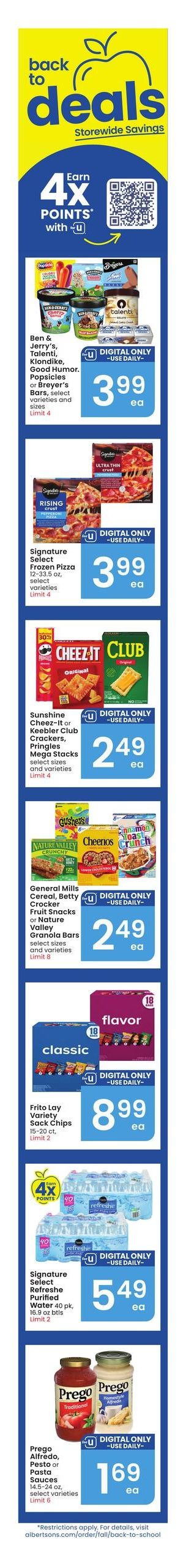 Albertsons (Sun Valley Area, ID) Bonus Online Savings Weekly Ad August 12 - 18, 2026