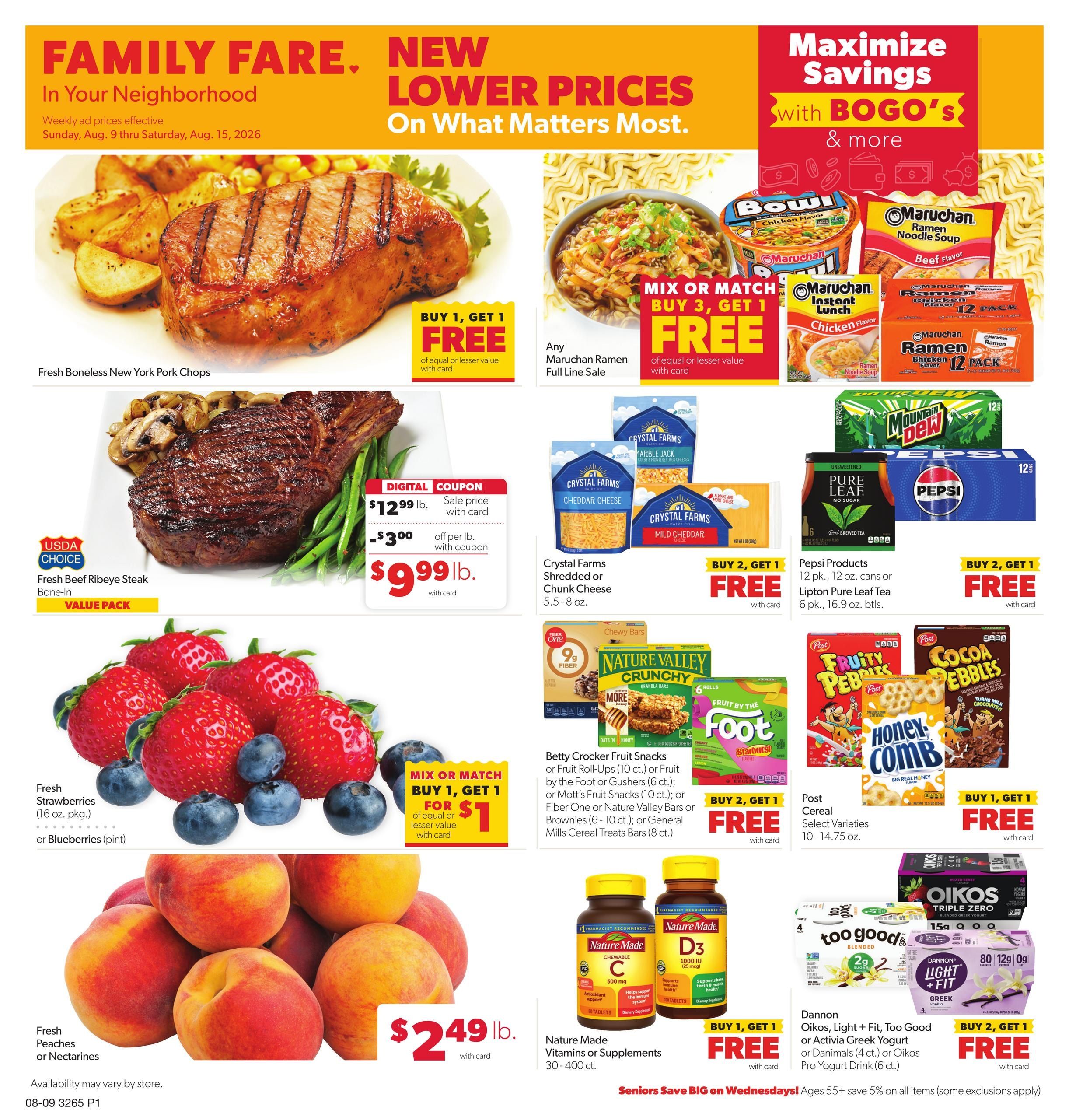 Family Fare Weekly Ad August 9 - 15, 2026