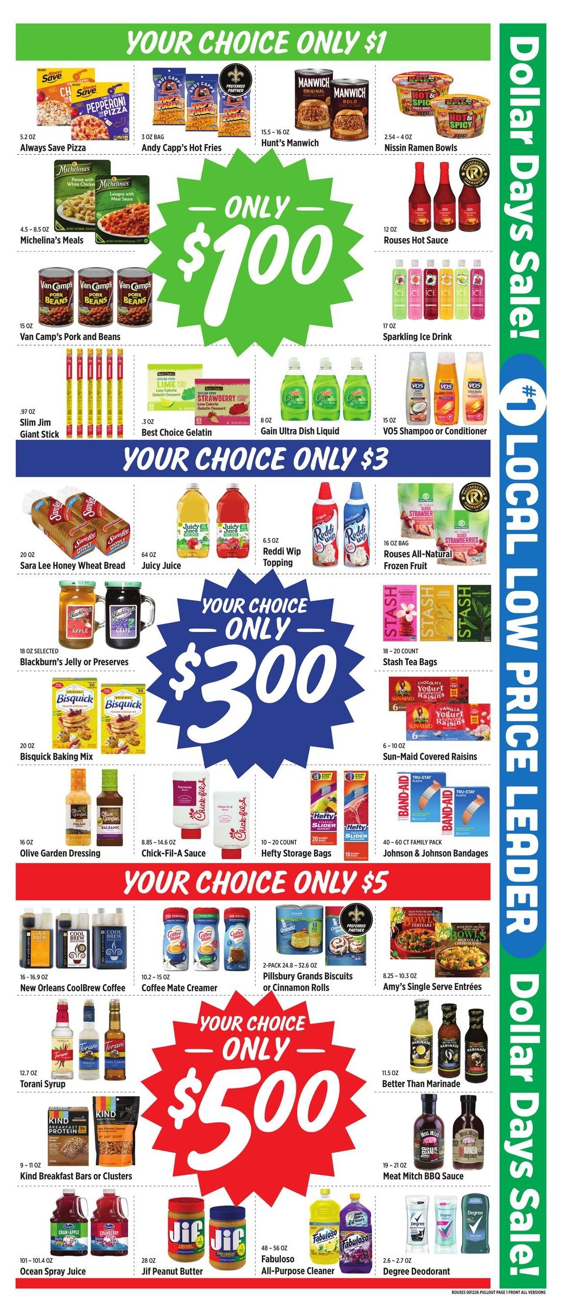 Rouses Supermarkets (Lafayette–Mamou Area, LA) Weekly Ad August 12 - 19, 2026