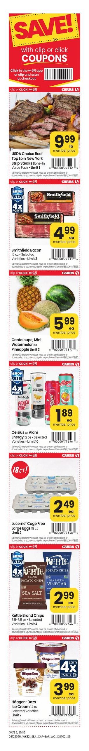 Carrs (Anchorage–Wasilla Area, AK) Weekly Ad August 12 - 18, 2026
