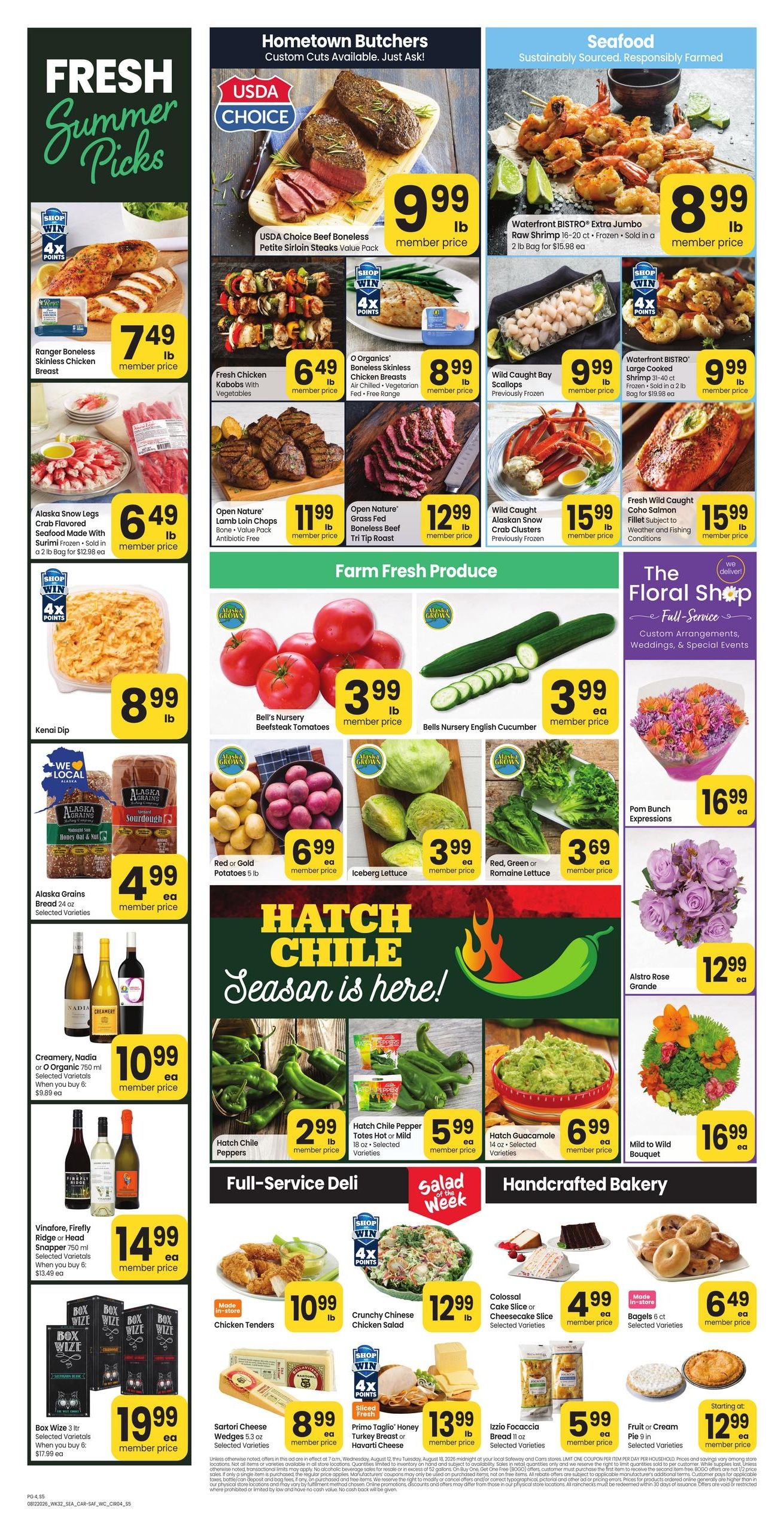Carrs (Anchorage–Wasilla Area, AK) Weekly Ad August 12 - 18, 2026