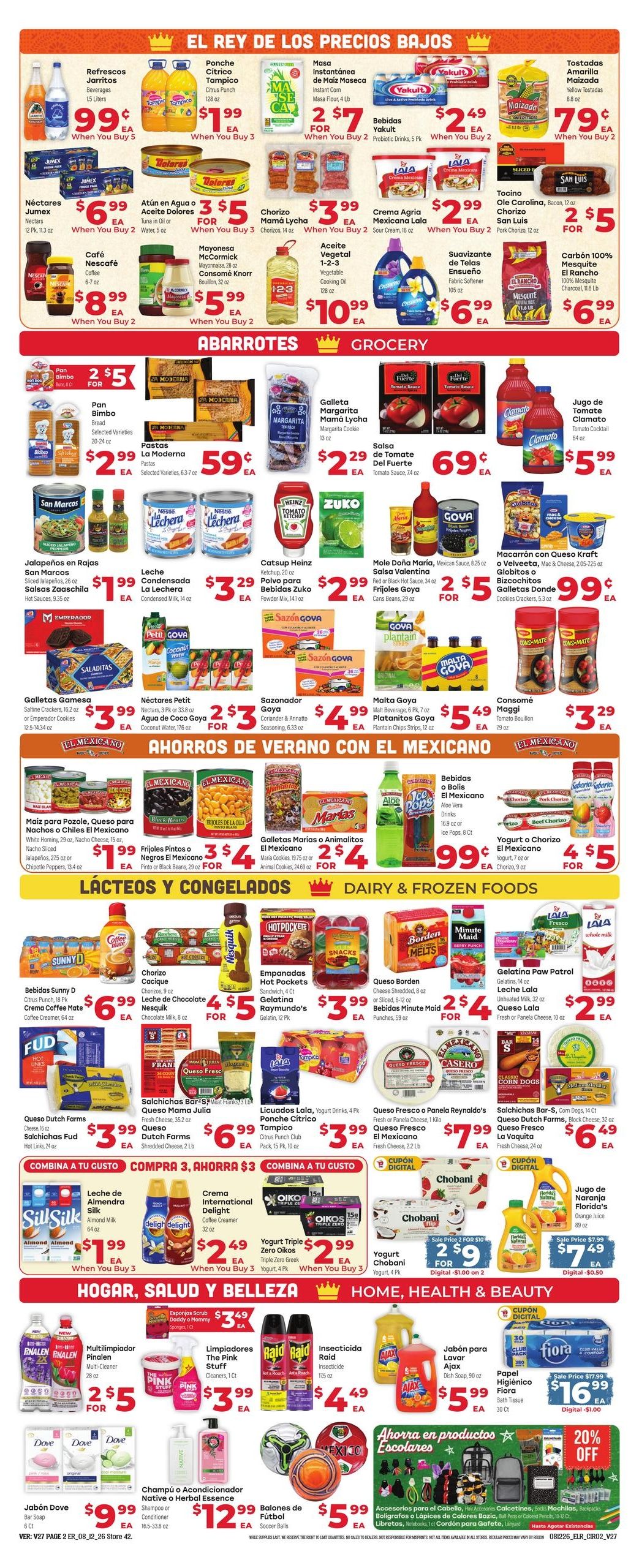 El Rancho Supermercado (McAllen–Edinburg Area, TX) Weekly Ad August 12 - 18, 2026