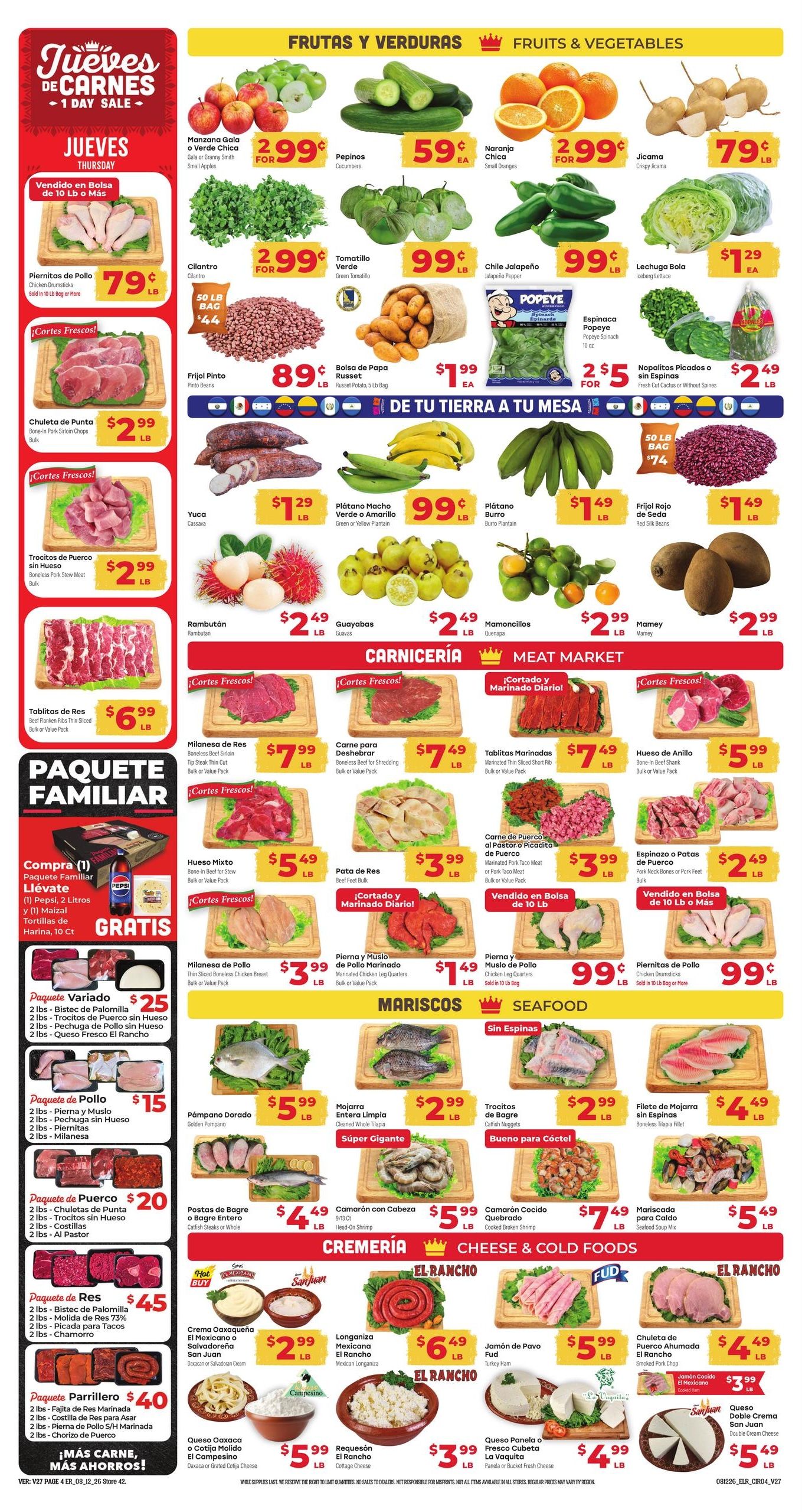 El Rancho Supermercado (McAllen–Edinburg Area, TX) Weekly Ad August 12 - 18, 2026