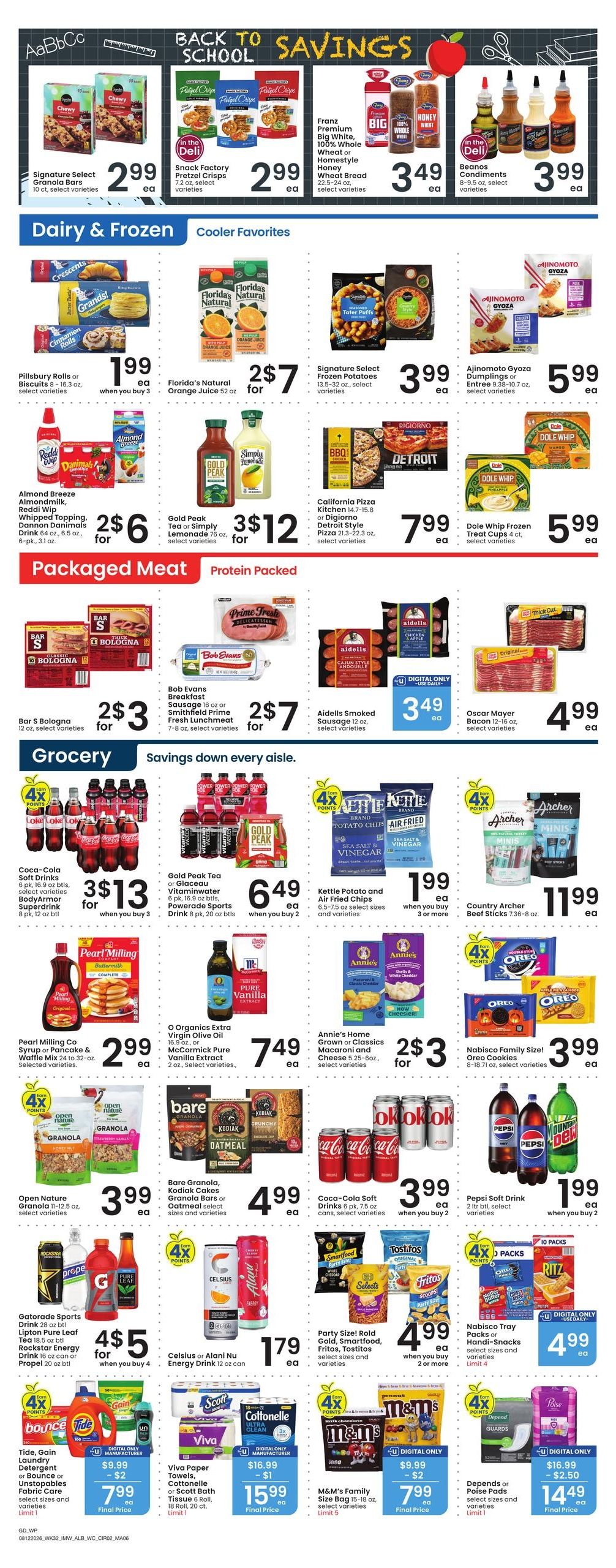 Albertsons (Wolf Point Area, MT) Bonus Online Savings Weekly Ad August 12 - 18, 2026