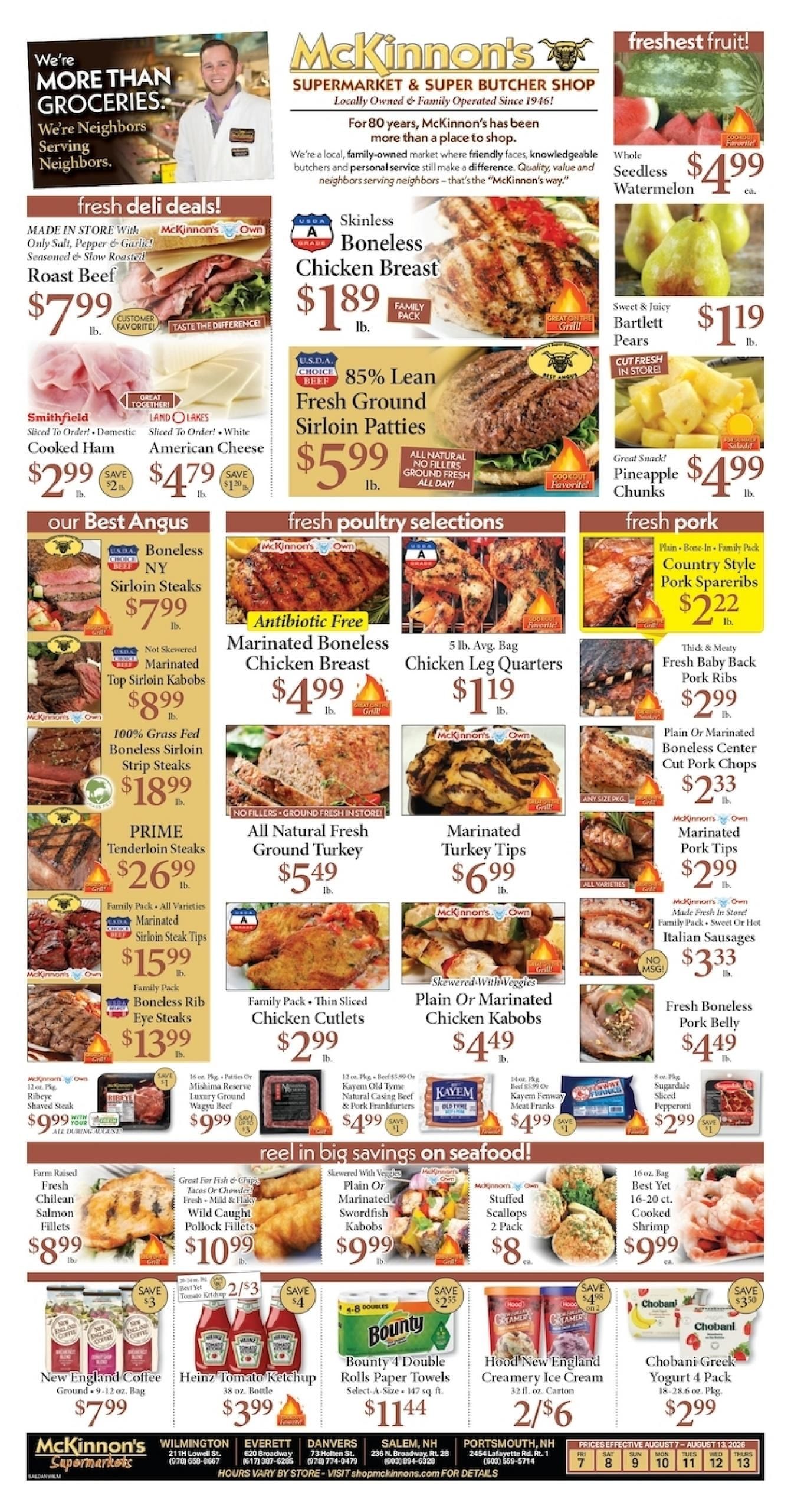 McKinnon's Supermarkets (Lynn Area, MA) Weekly Ad August 7 - 13, 2026