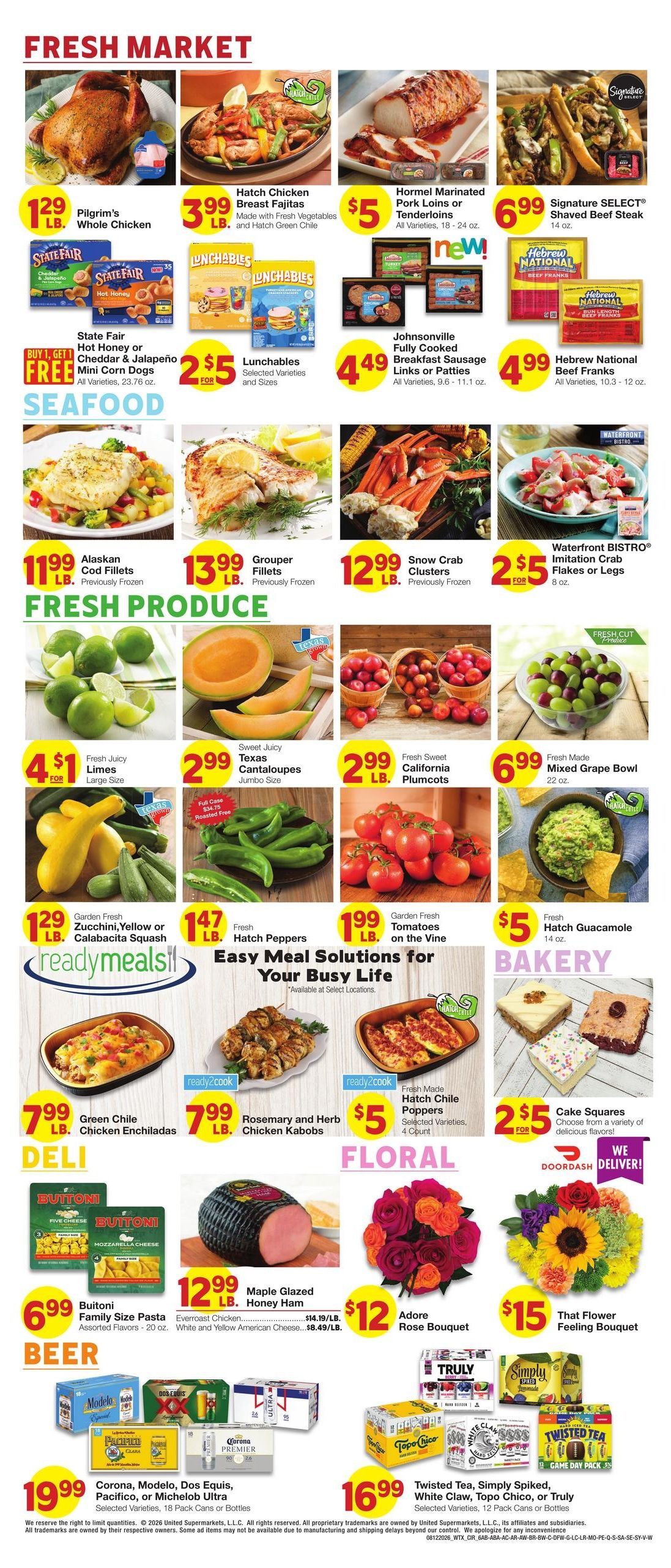 United Supermarkets (NM, TX) Weekly Ad August 12 - 18, 2026
